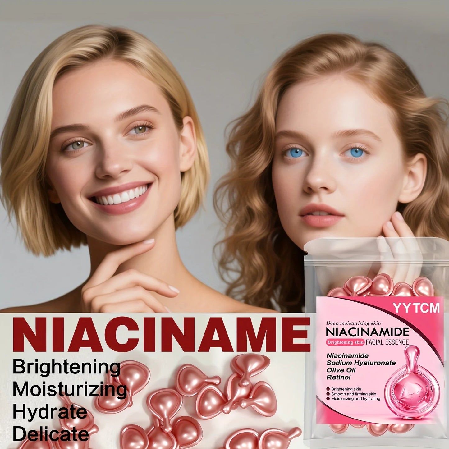 Niacinamide Facial Essence Capsules, Containing Retinol